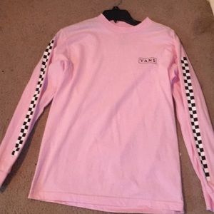 Vans pink cotton long sleeve shirt